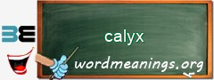 WordMeaning blackboard for calyx